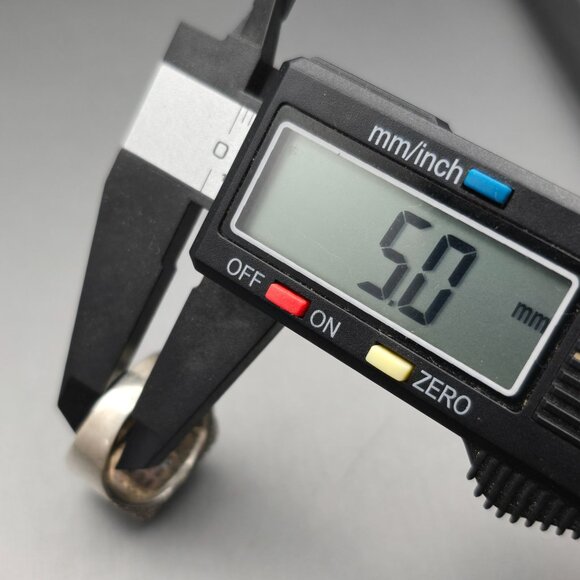 Unisex Sterling Silver & Clear Rhinestone Statement Ring Size 9 Signed M 9.72g - Picture 7 of 11